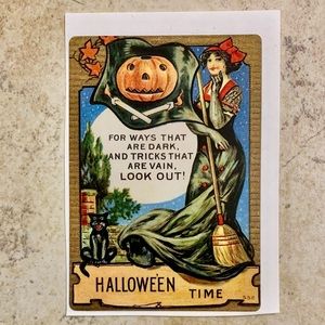 6/$12 🎃 Vintage Halloween Postcard Sticker